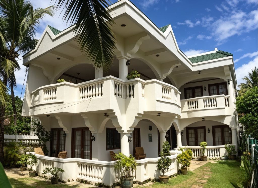 The colonial facade of The Beach House