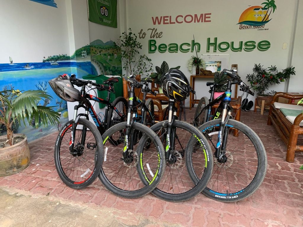 Mountain bikes for hire at The Beach House reception