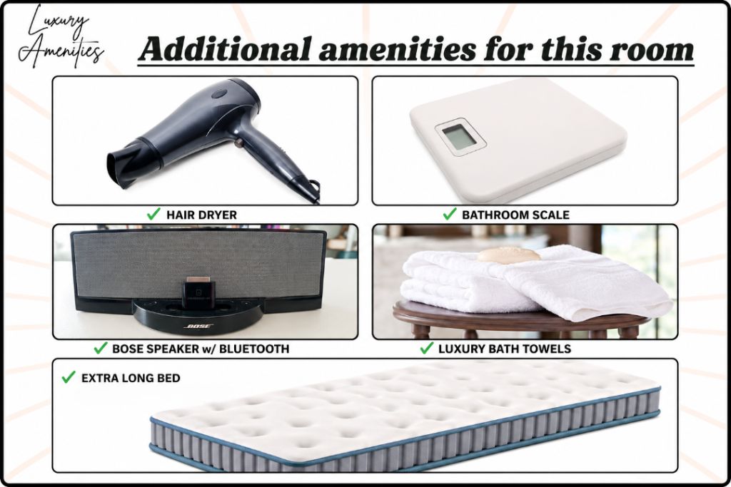 Additional amenities in the Superior – Garden Floor